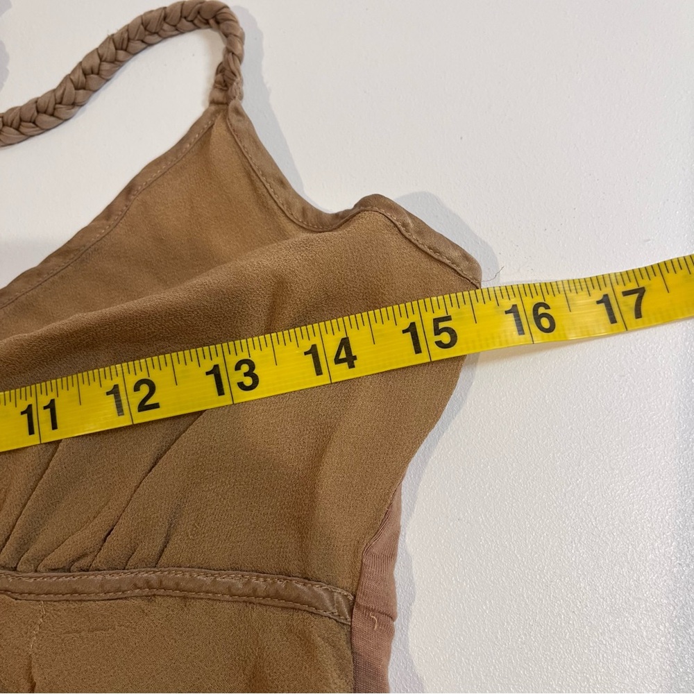 vintage forever21 brown babydoll halter top medium - Picture 7 of 8